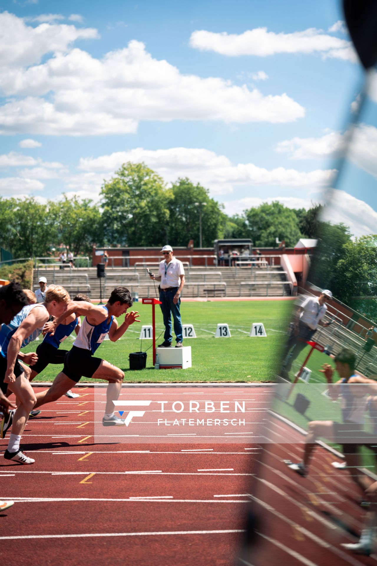 Mattes Ahrens (LG Peiner Land) am 02.07.2022 waehrend den NLV+BLV Leichtathletik-Landesmeisterschaften im Jahnstadion in Goettingen (Tag 1)